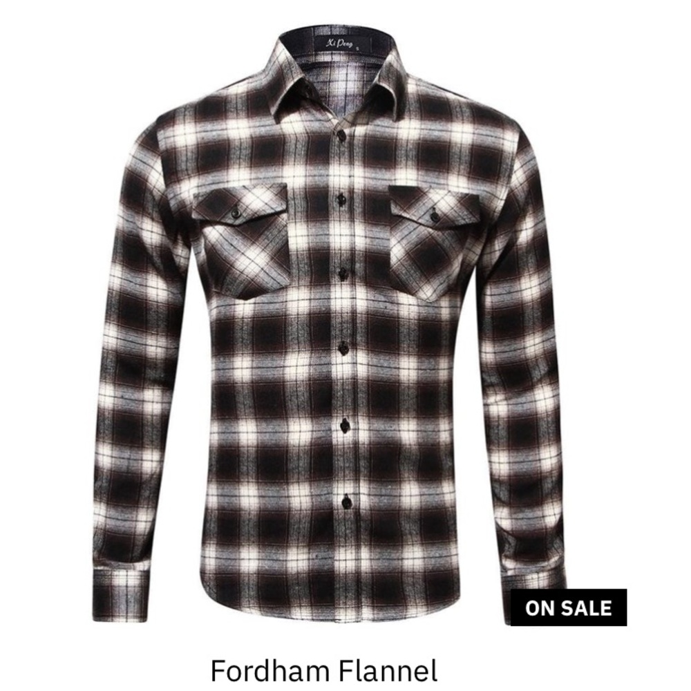 NEW Fordham flannel men’s large